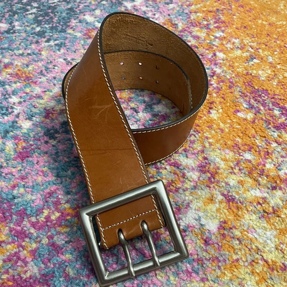 Doppia Vita Leather Belt, Made in Italy